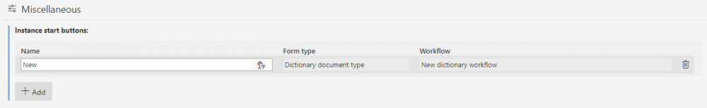 The image shows the configuration of the dictionary process